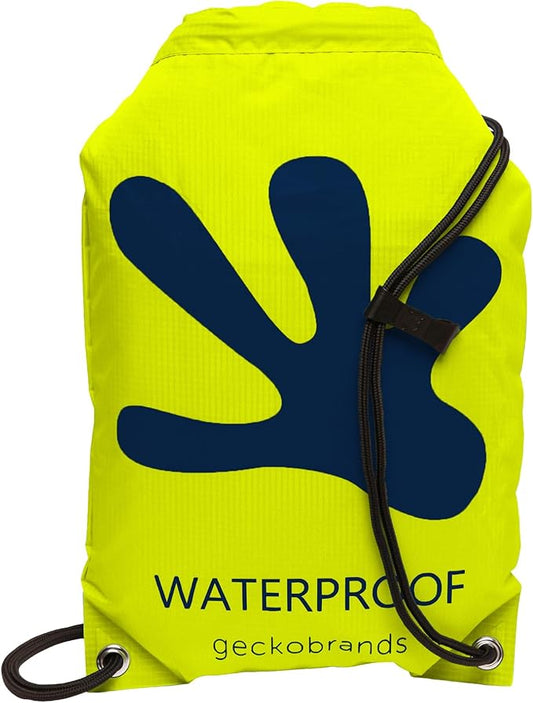 geckobrands Embark 10L Drawstring Backpack – Waterproof, Lightweight Dry Bag for Beach, Hiking, and Light Water Activities