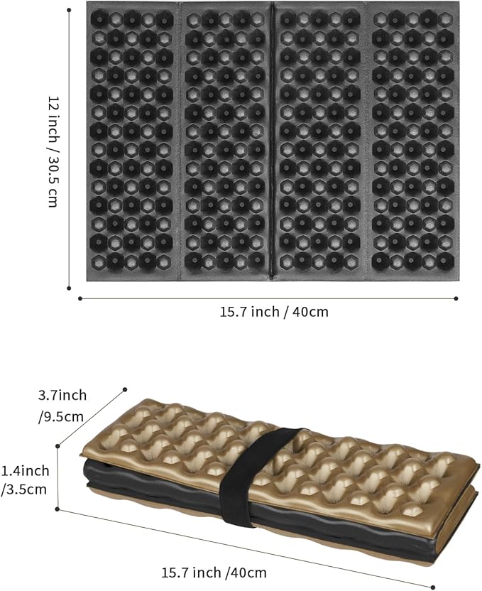 FOCHIER F Stadium Seat Pad, Camping Foam Pad, Foldable Z Stadium Seat Cushion Insulated Sitting Pad for Camping Backpacking Stadium Outdoor Picnic, Hiking, Mountaineering,Bleachers