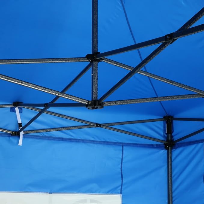 COBIZI 10x10 Pop up Canopy Tent with 4 Sidewalls, Waterproof Heavy Duty Commercial Canopy for Parties, Outdoor Tent, Garden Gazebo, Carry Bag with Wheel (10x10ft, White)