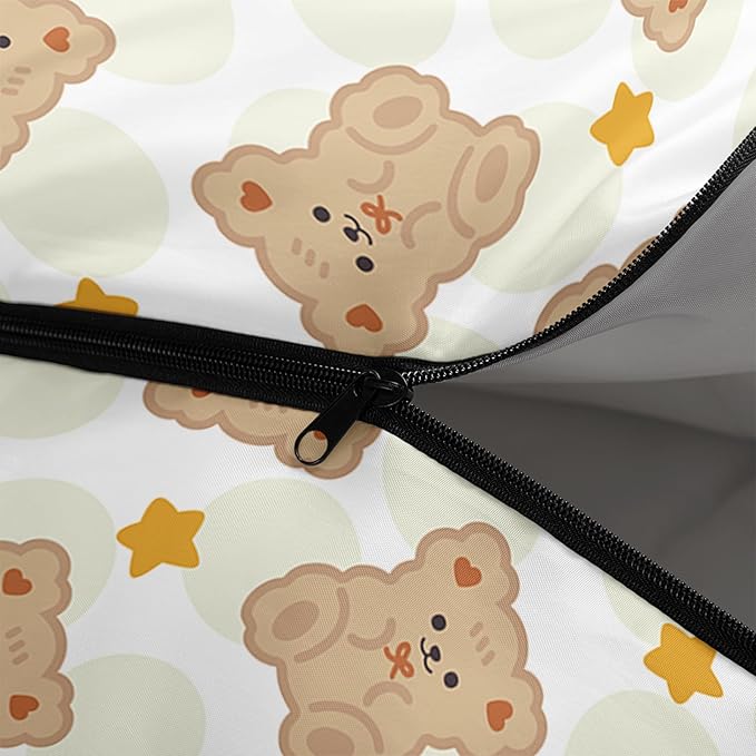 AILONEN Kawaii Puppy Sleeping Bag for Kids Boys Girls,Warm and Cool Weather,Lightweight,Waterproof Backpacking,Cartoon Cute Dog & Duck Animal Themed Blue Sleeping Bag for Camping