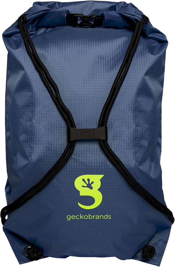geckobrands Embark 10L Drawstring Backpack – Waterproof, Lightweight Dry Bag for Beach, Hiking, and Light Water Activities
