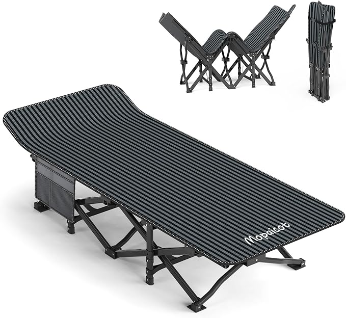 Mopaicot Camping Cot for Adults Comfortable, Folding Cot for Sleeping, Lightweight Tent Folding Bed with Carry Bag for Kids Supports 450 lbs, Outdoor Camping Nap Vacation