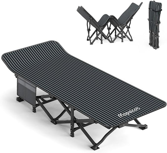 Mopaicot Camping Cot for Adults Comfortable, Folding Cot for Sleeping, Lightweight Tent Folding Bed with Carry Bag for Kids Supports 450 lbs, Outdoor Camping Nap Vacation