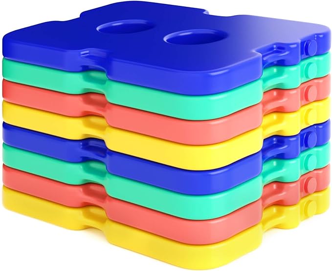 Healthy Packers Ice Packs for Lunch Boxes & Coolers - Original Cool Pack | Slim & Long-Lasting Reusable Ice Pack for Lunch Bags | Freezer Packs for Coolers (Set of 8)