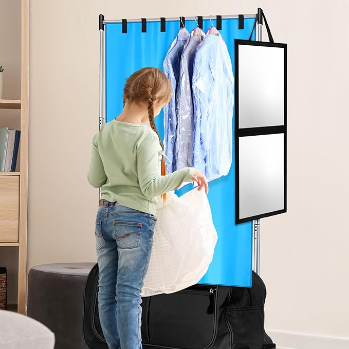 Privacy Curtain for Dance Bag Suitcase Portable Changing Room Privacy Curtain Without Rack Partition Screens for Dancer Backstage Accessories, Camping, Window Shades