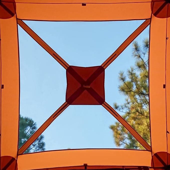 TIMBER RIDGE Camping Tent, 4 Person Instant Pop Up Hub Tent with 8 Windows, Easy 60 Second Setup, Weather Resistant Family Cabin Tents with Rain Fly for Camping, Hiking, Outdoor Travel