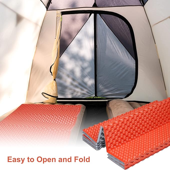 PATIKIL Closed Cell Foam Sleeping Pad Insulated R-Value 2.1 Foldable Sleeping Pad Lightweight Sleeping Mat for Camping Backpacking Hiking Outdoor