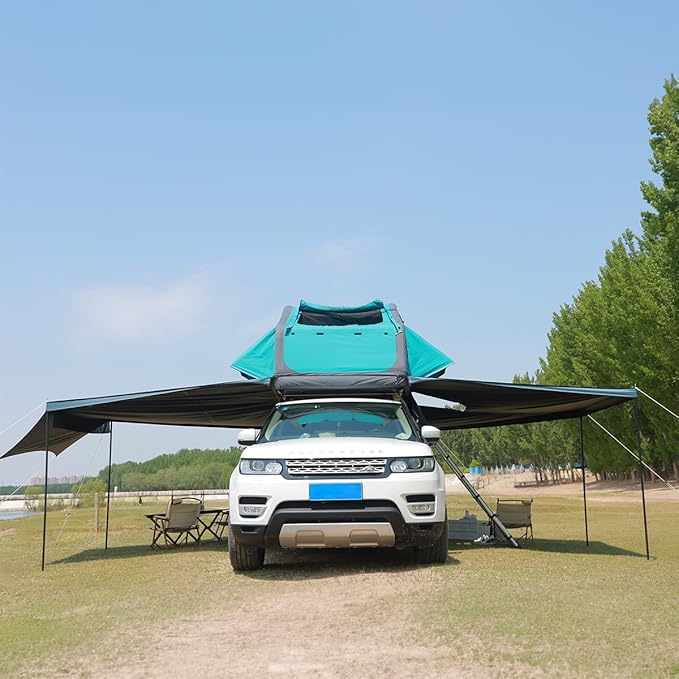 UNISTRENGH Truck Rooftop Tents Portable Inflatable Family Camping SUV Car Roof Top Tent with Skylight, Sun, Wind, and Waterproof SUV Truck Roof Tents