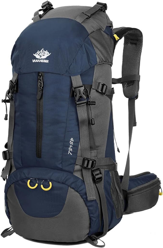 WoneNice 50L(45+5) Waterproof Hiking Backpack - Outdoor Sport Daypack with Rain Cover