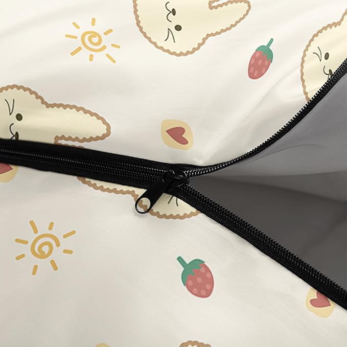 AILONEN Kawaii Puppy Sleeping Bag for Kids Boys Girls,Warm and Cool Weather,Lightweight,Waterproof Backpacking,Cartoon Cute Dog & Duck Animal Themed Blue Sleeping Bag for Camping