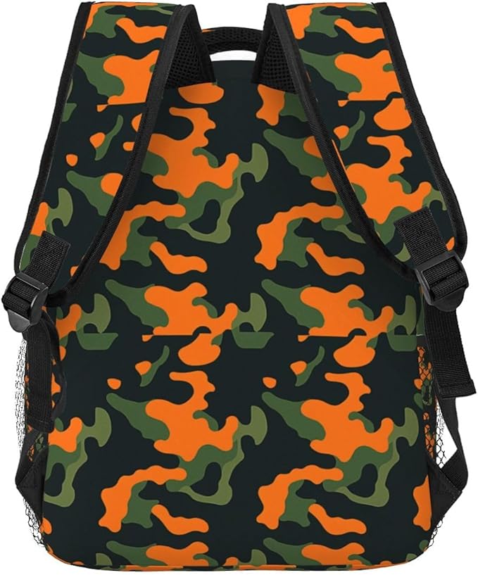 Men Women Lightweight Camouflage Memorial Day Casual Daypack Large Capacity Bookbag With Adjustable Shoulder Straps for Gym Business Bicycle