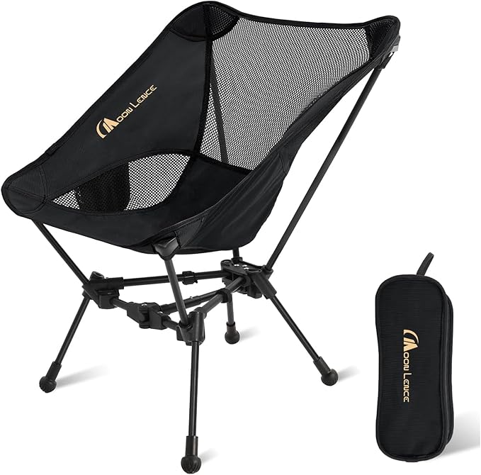 MOON LENCE Portable Camping Chair Backpacking Chair - The 4th Generation Ultralight Folding Chair - Compact, Lightweight Foldable Chairs for Hiking Mountaineering, Beach