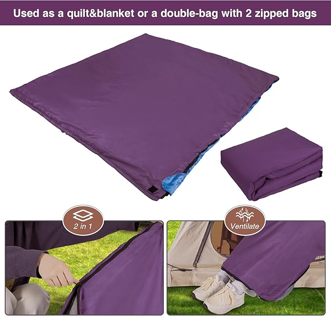 REDCAMP Ultra Lightweight Sleeping Bag for Backpacking, Hiking, Comfort for Adults Warm Weather, with Compression Sack