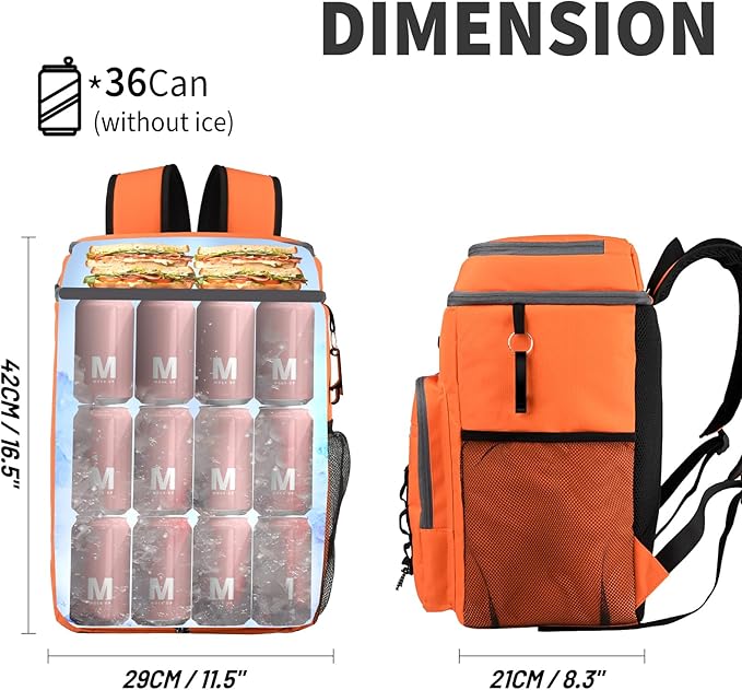 Backpack Cooler,36 Can Cooler Backpack & Portable Lightweight Backpack Coolers Insulated Leak Proof for Men and Women
