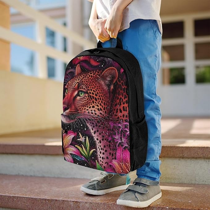 Supdreamc Rucksacks Lightweight Multipurpose Anti-Theft Beautiful Wild Animal Tiger Abstract Florals Art Shoulder Bag Large Capacity Business Computer Bag With Smooth Zippers