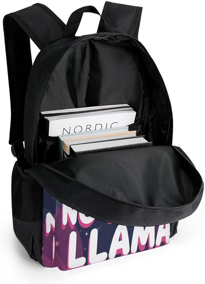 Lightweight Rucksacks for Climbing Outdoors Walking Cycling, Large Capacity Anti-Theft Multipurpose Carry On Bag, No Drama Llama Camping Outdoor Backpack