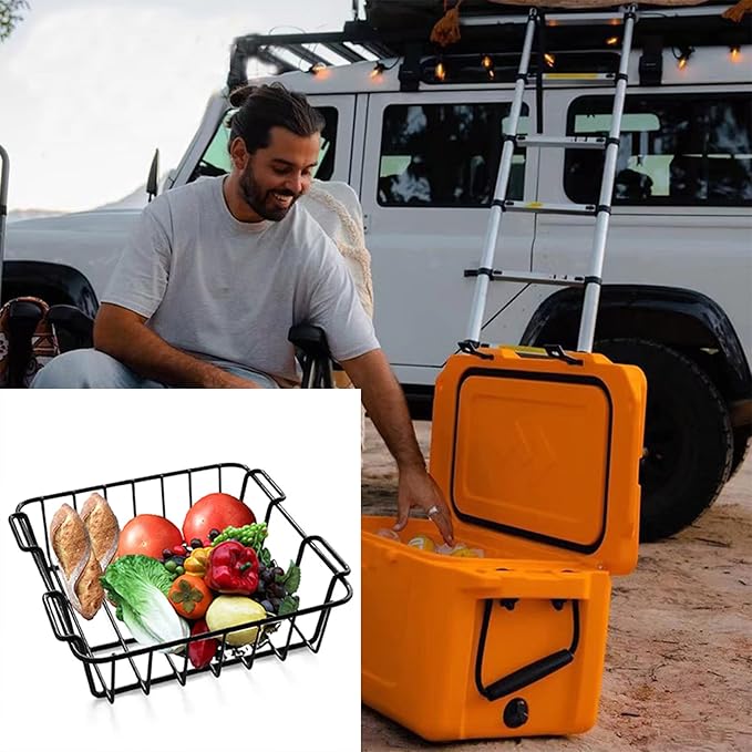 Cooler Basket 12.5", Cooler Basket for Yeti 50 QT, Dry-Goods Baskets Compatible with YETI Tundra 50 or 65, Cabela's 60QT, lgloo 52QT, Ozark Trail 52QT, Pelican Elite (45 & 70) etc.