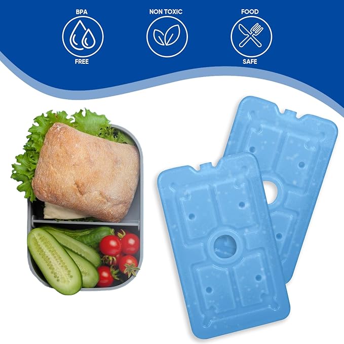 Ice Packs for Coolers Beach; Camping; Cooler Accessories Slim Long-Lasting Reusable Ice Pack for Lunch Boxes Keeping Food Drinks Cool