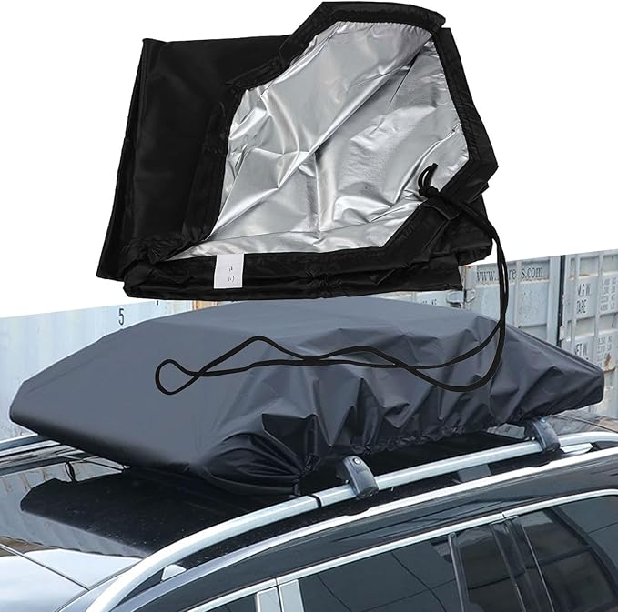 Car Roof Rack Cover, Waterproof Luggage Carrier Rooftop Cargo Tent Cover, Foldable Carrier Protector For SUVs And Cars Camping Travel(67"x57" /170 * 145cm)