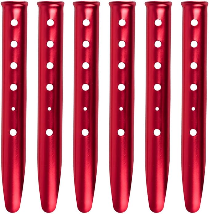 TRIWONDER Tent Stakes Pegs for Snow Sand Beach Canopy Heavy Duty Ground Anchor Stakes Tent Nail Aluminum U-Shaped Camping Hiking Backpacking 6Pcs
