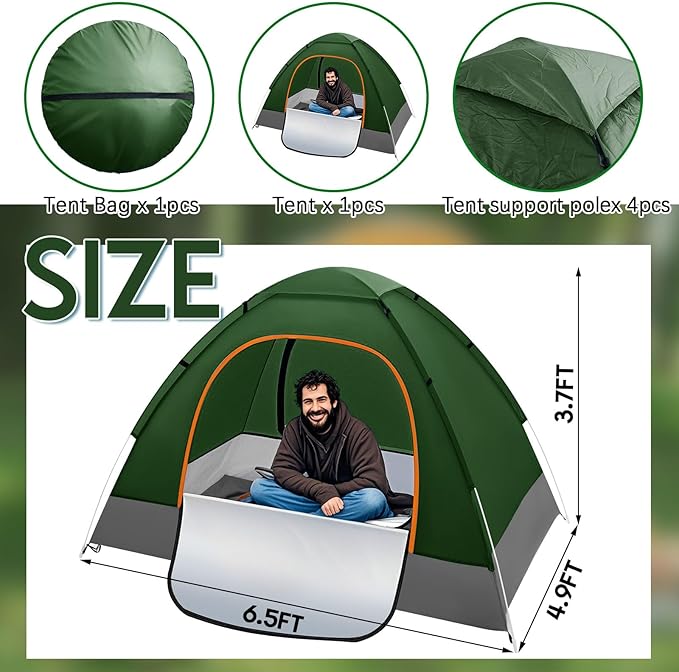 15/10/5 Pack Camping Tents for Homeless Bulk 2 Person Pop up Homeless Backpacking Supplies Adult Waterproof Instant Easy Setup Tent for Hiking Outdoor Travel Camping Donation