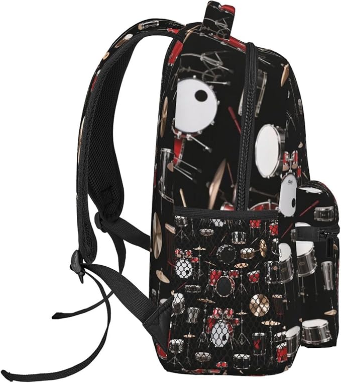 Lightweight Rucksack for Sports Travel Running, Big Capacity Multipurpose Anti-Theft Bookbag, Rock Drum Stand Travel and Sport Backpack Rucksack