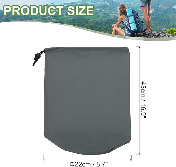 PATIKIL Stuff Sack, Waterproof Outdoor Storage Sack Portable Drawstring Dust Flap Bag Lightweight Sleeping Bag for Camping Hiking Backpacking