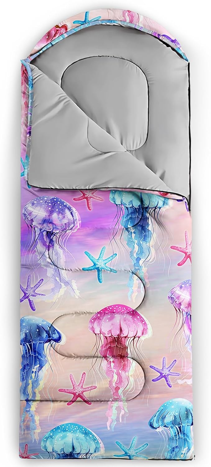 QOOMO Camping Sleeping Bags,3 Season Warm & Cool Weather,Lightweight,Waterproof Sleeping Bags for Adults & Kids,Traveling,and Outdoors,Camping Gear Equipment