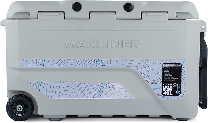 Max Cooler Box (40L) Outdoor Activities, Such as Camping, Fishing, Hiking, and picnics. Box Keeps Cold to 180 Hours (7.5 Day)