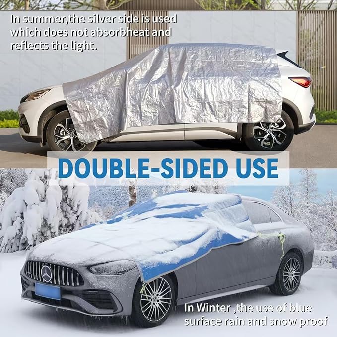 TARPAL Tarp 8x16 Feet Tarp Waterproof Small tarp 7.5mil Waterproof tarps for Outdoors,UV Protection,Rip and Tear Proof,Poly Tarpaulin(Silver/Blue)