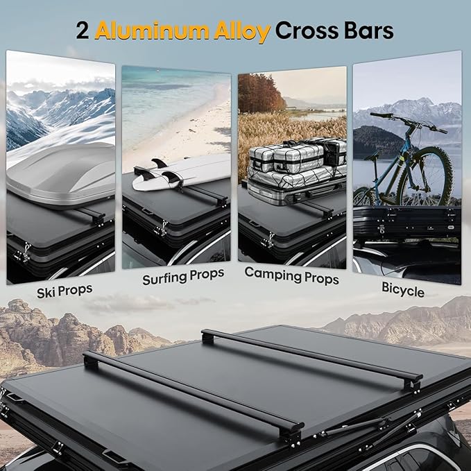 Rooftop Tent Hard Shell, Roof Top Tent Hardshell Suitable for Jeep SUV Truck Van, 3-4 Person