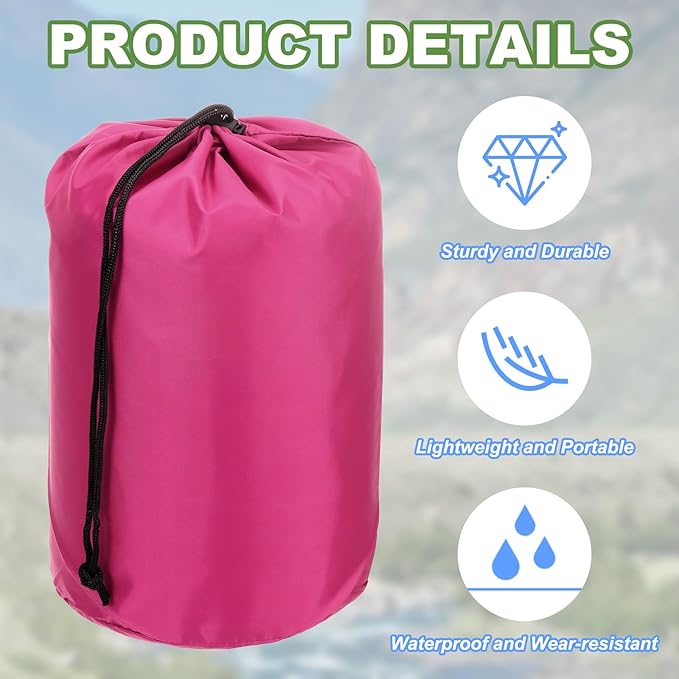 PATIKIL Stuff Sack, Waterproof Outdoor Storage Sack Portable Drawstring Dust Flap Bags Lightweight Sleeping Bag for Camping Hiking Travel