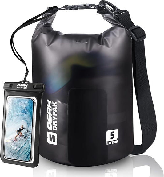 Waterproof Dry Bag, 5L/10L/20L/30L/40L Roll Top Lightweight Storage Backpack with Phone Case for Women & Men, Floating Waterproof Sack for Travel, Swimming, Kayaking, Paddle Board, Camping & Beach