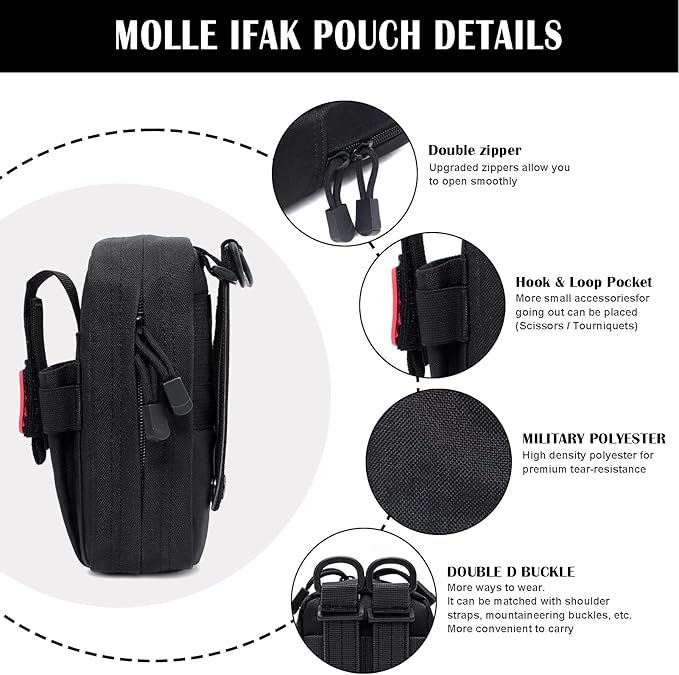 ifak Pouch Small Molle First aid Bag Empty Trauma Medical Bag Tactical Belt Pouch