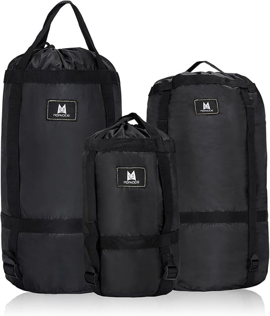 Compression Sack,8L/24L/45L Compression Stuff Sack,Water Resistant Sleeping Bag Carrier Lightweight Nylon Storage Sack-Space Saving Gear for Camping, Hiking