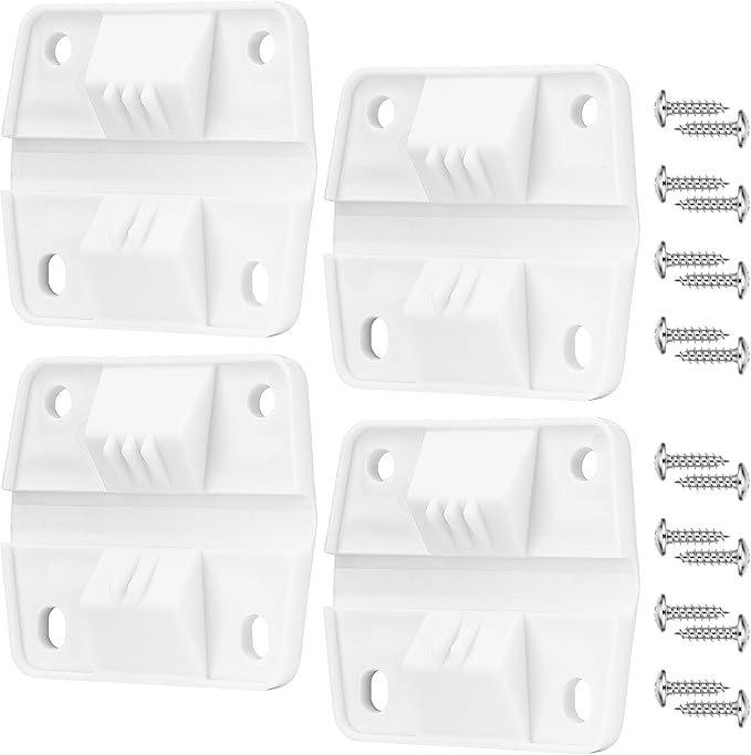 Cooler Plastic Hinges, Cooler Hinges with Screws for Coleman Cooler, Cooler Hinges Replacement Kit, 4 Pack