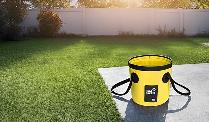 BANCHELLE Collapsible Bucket Water Container Portable Folding Camp Wash Basin for Outdoor Traveling Hiking Fishing Car Washing Gardening Camping 2 PCS