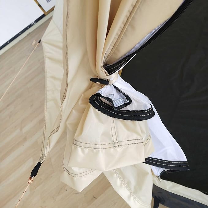 Outsunny 10-Person Yurt Tent Glamping Bell Tent with Spacious Interior, Breathable Waterproof Design, for Family Outdoor Camping, 16' x 16' x 10'