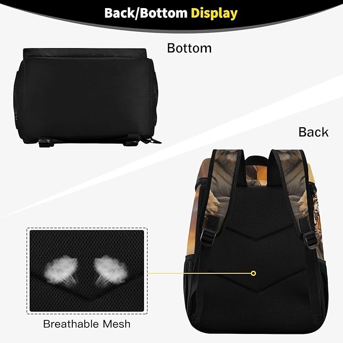 YETTASBIN Leakproof 36 Cans Cooler Backpack for Men Women - Tiger Insulated Backpack Cooler Large Capacity Waterproof Lunch Bag for Hiking, Camping, Beach, Fishing, Work