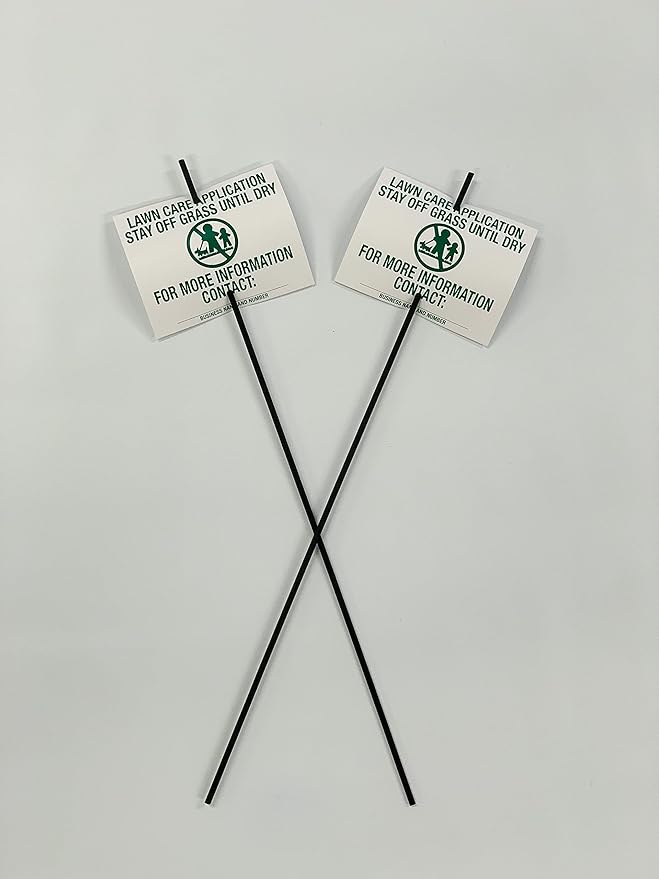 Lawn Treatment Application Stakes & Illinois Signs (Economy Style Stake / 500 pc. Pack)