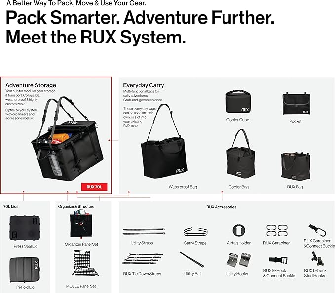 RUX 25L Soft Cooler Bag - Adventure-Ready Modular Cooler - Waterproof, Lightweight, Highly Functional Cooler Bag, and Perfect for Overlanding, Camping, and Van Life