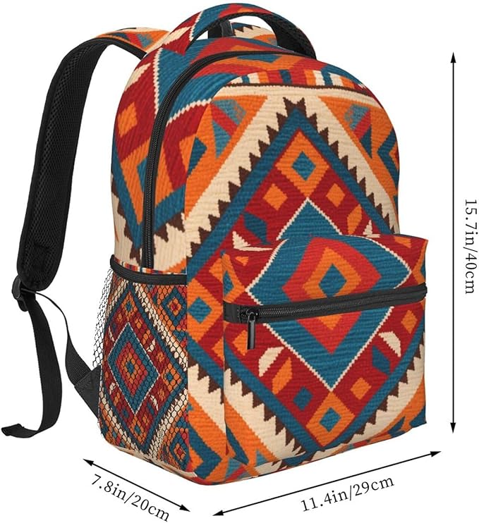 Daypack Lightweight Multipurpose Anti-Theft Indiana Western Southwest Mesas Shoulder Bag Large Capacity Laptop Book Bag Rucksack With Adjustable Shoulder Straps