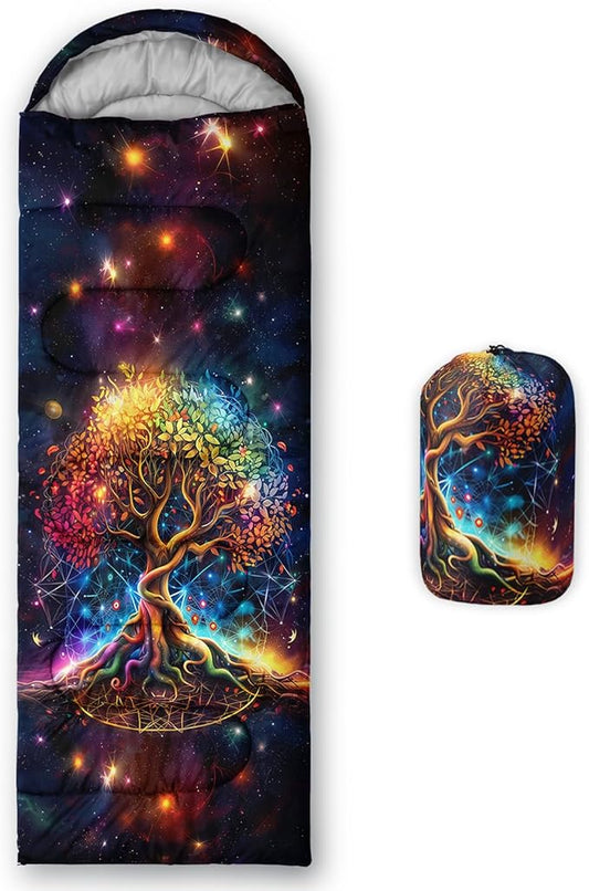 AILONEN Girls Pink Camping Sleeping Bags,Lightweight & Waterproof,3 Season Warm & Cool Weather,Cute Bow Duck Print Sleeping Bags for Kids,Girls,Adults Travelling,Outdoors