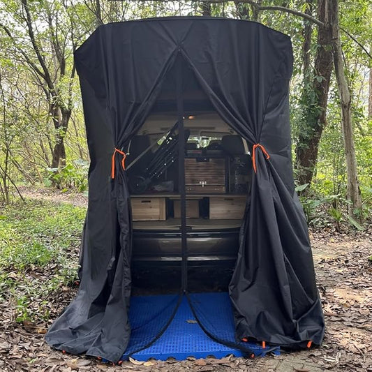 SUV Tent Van Camping Nomadic Camper Sleeping Take Shower or Change Clothes in Vehicle Water-Repellent and Lightweight Portable Bag Set up Size: L.W.H: 148x148x230 Centimeters