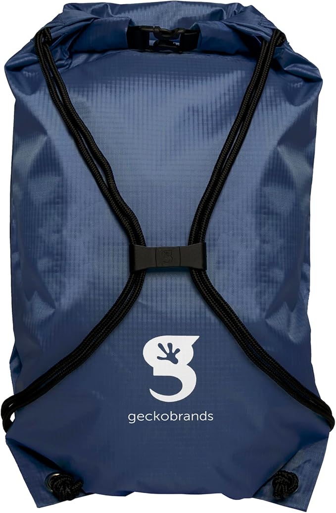 geckobrands Embark 10L Drawstring Backpack – Waterproof, Lightweight Dry Bag for Beach, Hiking, and Light Water Activities