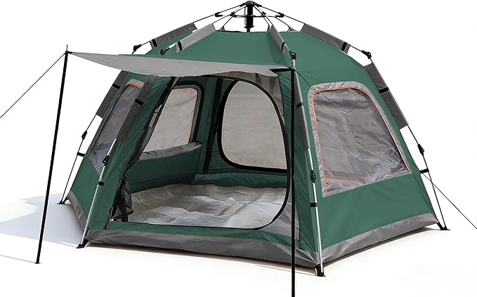 Instant Tent Person - Automatic Pop Up Camping Tent/Silver Coating UV Protection, Waterproof Portable for Backpacking & Camping with Carring Bag(Easy Setup & Fold)
