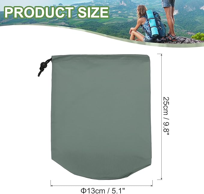 PATIKIL Stuff Sack, Waterproof Outdoor Storage Sack Portable Drawstring Dust Flap Bag Lightweight Sleeping Bag for Camping Hiking Backpacking