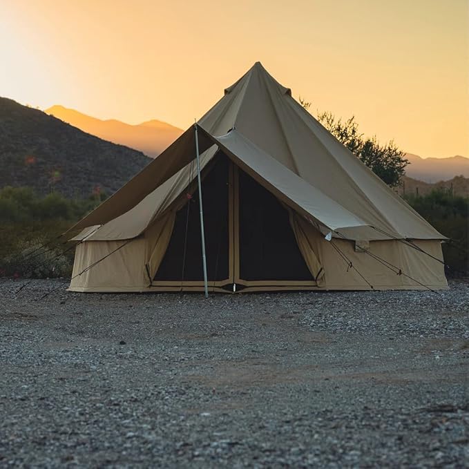 WHITEDUCK Regatta Canvas Bell Tent - w/StoveJack, Waterproof, 4 Season Luxury Camping and Glamping Yurt Tent Outdoor