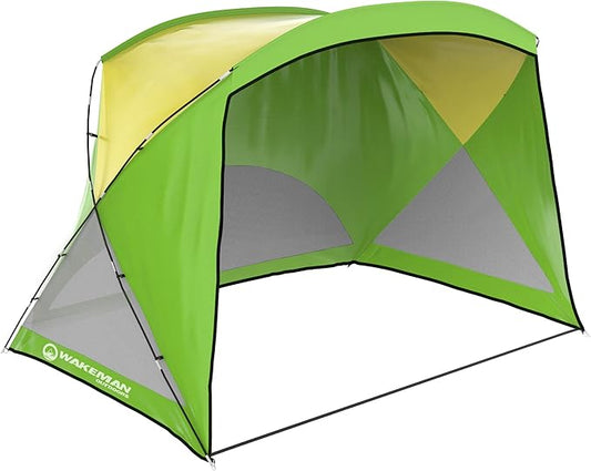 Beach Tent - Sun Shelter for Shade with UV Protection and Water-Resistant Coating for Sports Events and More with Carry Bag by Wakeman Outdoors