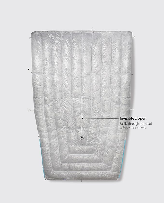 Tiny PRO Series 10D Lightweight 800FP Wearable Down Sleeping Bag Quilt for Backpacking Camping Adult Outdoor Travel Sleeping Bag
